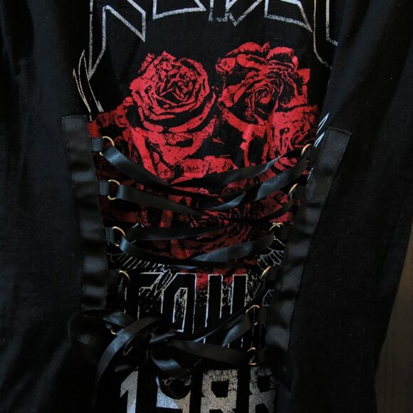 Black Rebel Mini T-shirt Dress, Size S, pre-owned, never worn. - Picture 4 of 6